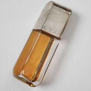 Enjoli Perfume Eau de Toilette Spray Vintage Glass Bottle Silver Cap half full